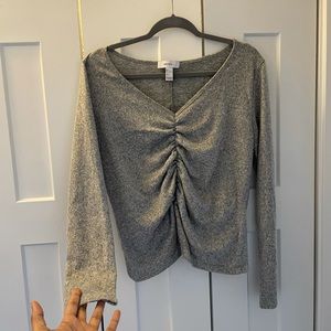 Gray Ruched Sweater